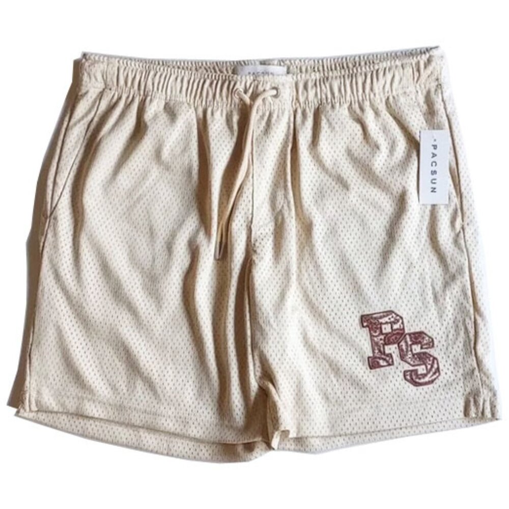 NWT PacSun Athletic Volley Ball Shorts M Fog 50OFF3